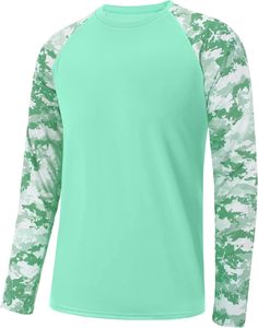 Customized UPF 50 Quick Dry 100% Polyester Fishing <b>Sunscreen</b> Long Sleeve Fishing Hiking Shirt Breathable Moisture Wicking Sun - Product Image 5