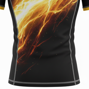 T-shirt de compression à manches courtes premium, sublimé, respirant, avec coutures renforcées, tissu durable, pour MMA, BJJ, surf et entraînement. - Product Image 6