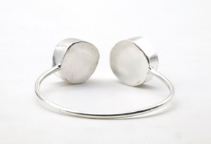 Bracelets ajustables en pierre Druzy naturelle avec argent allemand |   Bracelet manchette artisanal en pierre gemme Druzy |   Bijoux de mode pour femmes - Product Image 4