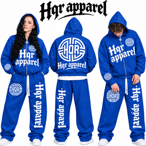 Conjunto de Sudadera con Capucha y Pantalones Deportivos de Algodón 100% Ecológico de Alta Calidad, Personalizado, Unisex, para Hombre, Invierno, Dos Piezas - Product Image 1