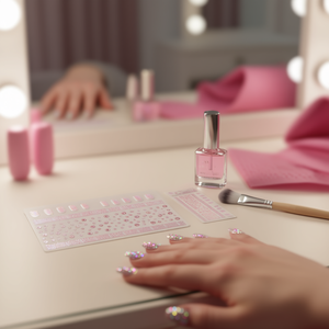 Adesivi con Strass Scintillanti ILAN, Decorazioni per Unghie Rosa Rif. 32661 - Product Image 3