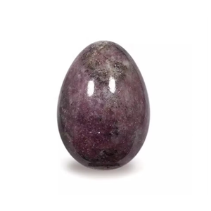 Huevo Yoni de Lepidolita Natural, Piedra Semipreciosa de Jade para Protección Energética, Ejercicio Vaginal, Tallado con Diseño Feng Shui - Product Image 2