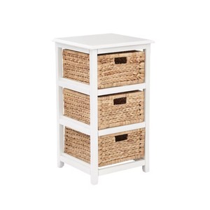 High Quality Vietnam-Made Wooden Cabinet with Water Hyacinth Basket <b>Storage</b> Drawer Cabinet for Home Furniture Wholesaler - Product Image 1