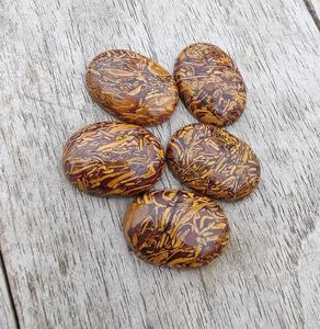 Cabujón de Jaspe Natural Mariah Ovalado con Base Plana, Piedra Suelta para Joyería, Manualidades y Coleccionismo - Product Image 3