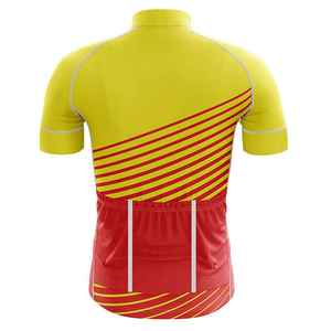 Ensemble de maillot et short de cyclisme respirant, coupe-vent, extensible, de haute qualité, 100% polyester, antibactérien, écologique, imprimé numérique - Product Image 6