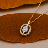 Colgante de Lujo con Diamante Cultivado en Laboratorio de 2.66 Ct, Estilo Único, Certificado IGI, Oro Sólido de 14k, Diseño Ligero, Corte Oval Brillante, para Mujer