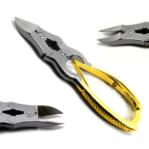 Cortauñas Quirúrgicas Profesionales de Acero Inoxidable con Mango Dorado, Cortadores de Precisión de Alta Resistencia para Uso Médico Clase II CE ENT - Product Image 6