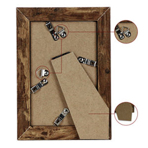 5x7 Picture <b>Frame</b> Farmhouse Rustic Wood Photo <b>Frames</b> for <b>Wall</b> or Desk Display - Product Image 2