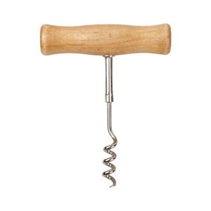 Wooden Handle Stainless Steel Corkscrew Manual Wine Opener - Product Image 1