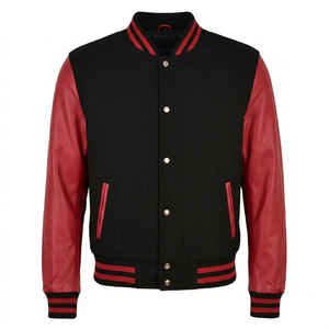 Chaqueta Universitaria Personalizada con Logotipo, Cuerpo de Lana, Mangas de Cuero Genuino, Chaqueta Varsity, Totalmente Personalizable, Proveedor Mayorista - Product Image 6