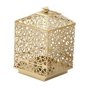 Vintage Style Metal And Glass Hanging Candle Lantern Decorative Moroccan Golden Iron <b>Tealight</b> <b>Holder</b> For Home Tabletop Wedding - Product Image 4