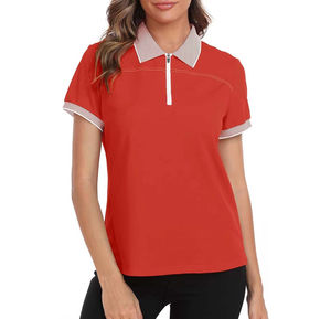 Camisa polo para mujer, camiseta de manga corta con cuello, tela transpirable, ropa deportiva informal cómoda para golf, tenis, trabajo y uso en verano - Product Image 1
