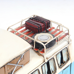 Modèle en métal vintage Volkswagen Camp Bus, artisanat rétro en fer forgé pour décoration intérieure, cadeau, 29,21Lx13,97Wx15,24H cm - Product Image 5