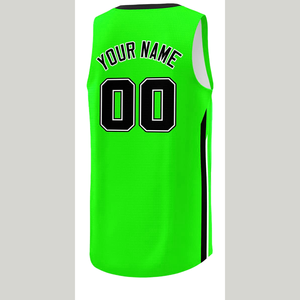 Designer Club Team Green Basketball Jersey Polyester Quick Dry Breathable Basketball Shirt With Numbers and Name for Unisex - Product Image 3