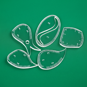 Escalas transparentes de acrílico para dar forma a las cejas, plantillas profesionales para mapeo de cejas con marcadores de precisión para microblading. - Product Image 1