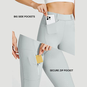 Pantalons d'équitation légers pour femmes, jodhpurs et culottes d'entraînement avec poches latérales et grip en silicone confortable - Product Image 6