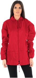 Chaqueta cortavientos impermeable con capucha, informal, estilo urbano, con bloques de color, plegable, para viaje. - Product Image 1