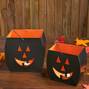 Portavelas votivas negras de Halloween con diseño de calabaza de otoño, decoración festiva - Product Image 5