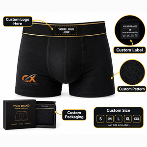 Calzoncillos Boxer de Algodón y Spandex para Hombre, Cintura Personalizable, Fabricante de Ropa Interior - Product Image 6