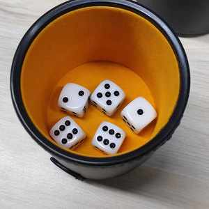 High Quality Personalized Real Leather <b>Dice</b> Cup and <b>Dice</b> Set in cheap prices - Product Image 1
