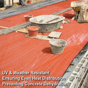 Couverture isolante durable en PE pour le durcissement du béton industriel, idéale pour les travaux de construction commerciale et les besoins de mobilier extérieur - Product Image 4