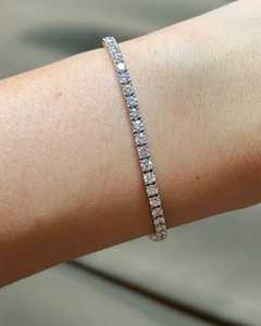 Riviera Tennis <b>Bracelet</b> 14k 18k <b>Solid</b> Gold Round Cut Lab Grown Diamond Prong Set Everyday Classic Wedding Fine Jewelry Wholesale - Product Image 4