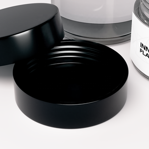 INNORHINO-tarro de plástico de esquina redonda personalizado, contenedor transparente negro de 2oz, 3oz, 4oz, 5oz, 8oz, 500ml, 1000ml - Product Image 4