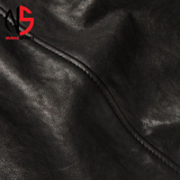 Jaket Kulit Profesional 100% untuk Pria, Model Terbaru Gaya Street Wear dengan Lengan Panjang Kanvas dan Logo Depan, Jaket Kulit Laris Manis