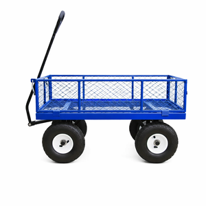 Chariot de jardin robuste en polyéthylène OEM/ODM avec mécanisme de basculement breveté pour le transport de paillis, de terre et de bois de chauffage - GARPYC000 - Product Image 1