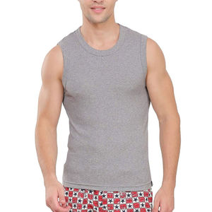 Débardeur de sport vintage en polyester/coton pour hommes, sans manches, coupe ajustée, col rond, couleur personnalisable, vente en gros - Product Image 1