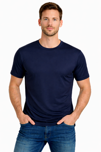 T-shirt de performance bleu marine pour homme – Confort premium et style au quotidien - Product Image 1