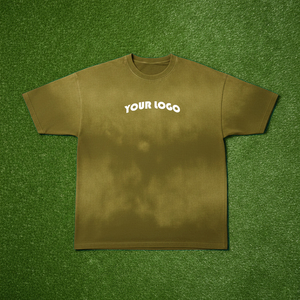 เสื้อยืดคอตตอนทรงโอเวอร์ไซส์สำหรับผู้ชาย แบบหนาพิเศษ ล้างสีแบบแอซิด พิมพ์ลายดิจิทัล หลายลาย ดีไซน์ทำเก่า ล้างสีแล้ว ผ้าคอตตอน 100% สไตล์วินเทจ - Product Image 2