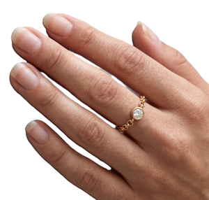 <b>Fine</b> High Quality Wholesale <b>Ring</b> Jewelry Round Cut Lab Created Diamond 9K 10K Solid Gold Fashionable Stainless Steel Dainty <b>Ring</b> - Product Image 5