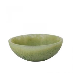 Bols à fruits et salades en résine écologiques, modernes et élégants, de qualité supérieure, faits à la main, couleur agate bleu ciel - Product Image 6