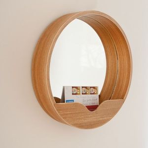 Miroir mural en bois classique artisanal et écologique - Product Image 2