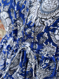 Robe indienne en coton imprimée à la main, 100% coton, tunique brodée florale, style décontracté, longue robe maxi, prix usine - Product Image 3