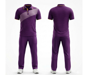 Professional <b>Cricket</b> Uniform with Full Sublimation Printing | Men Women Youth <b>Cricket</b> Wears Polo Shirt and Trouser Full Team - Product Image 2