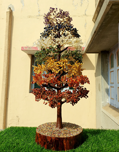 Árbol de piedras preciosas hecho a mano de siete Chakras naturales, hermosa decoración del hogar, árbol Feng Shui, 7 Chakras, 5000 Chips, árbol - Product Image 4