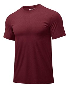 OEM Wholesale Men's Quick Dry Sports T-Shirt Custom Logo <b>Polyester</b> Spandex Blend Breathable Round Neck Workout <b>Polyester</b> <b>TShirt</b> - Product Image 3