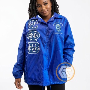 Chaqueta Bordada Personalizada con el Logotipo de la Hermandad Zeta Phi Beta para Mujer, Chaqueta de Alta Calidad con Forro de Seda Transpirable de Poliéster de 220 g - Product Image 3
