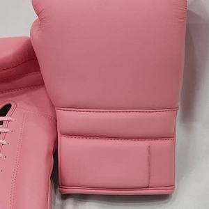 Guantes de Boxeo Profesionales de Primera Calidad, de Cuero Vacuno Rosa Genuino, Todas las Tallas, con Cordones, para Entrenamiento - Product Image 2