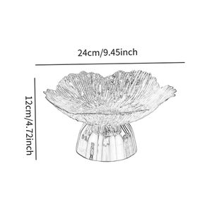 Corbeille à fruits décorative dorée sur piédestal, présentoir à desserts, plateau de service pour salon, cadeau de pendaison de crémaillère - Product Image 4