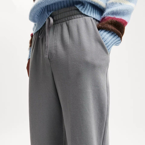 Pantalon de jogging décontracté en molleton à jambe droite, double taille, effet délavé et usé, avec logo personnalisé de haute qualité - Product Image 6