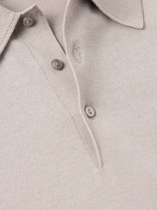 Camiseta de Manga Corta para Hombre, 100% Algodón, Secado Rápido, Color Gris Taupe, Puños Acanalados, Cuello Abierto, Casual, Personalizable, Venta al Por Mayor - Product Image 4