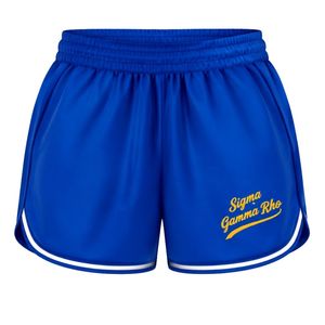 Shorts Deportivos Ligeros Azules para Mujer, Marca Sigma Gamma Rho, para Entrenamiento y Ejercicio, Ropa Deportiva Personalizada - Product Image 1