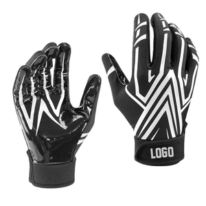 Gants de receveur de football américain professionnels - Cuir synthétique, néoprène, protection UV, fermeture à boucle, gants de sport personnalisés - Product Image 1