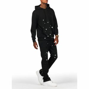 Checker Boxed <b>Track</b> <b>jacket</b> and <b>Track</b> Pant Custom Logo <b>Men</b> Tracksuit Two Piece Set Quick Dry Sports Hoodie and Pants - Product Image 2