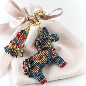 Handmade Beaded Horse Keychain Cute Animal <b>Bag</b> Charm - Product Image 1