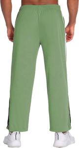 Pantalones de chándal de pierna ancha para hombre Pantalones atléticos holgados de fondo abierto con cordón Pantalones de chándal de calentamiento ligeros - Product Image 3