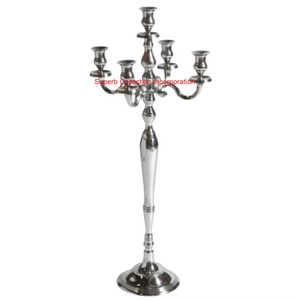 Nouveau design, chandelier à 3 bras en cristal argenté pour mariage et décoration intérieure, idéal pour la décoration de table de mariage - Product Image 2